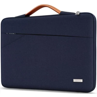 Image of TECOOL 13 Inch Laptop Case Sleeve for 13.6 MacBook Air M2 M3 2022 2024, M1 2018 2021, Pro 2016 2022, Surface 9/8/7/6/5/X Protective Case, Dark Blue