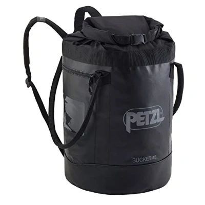 Image of Petzl, Bucket 45, Self Supporting Holder Bag, Black, 45 Liters, Unisex Adult
