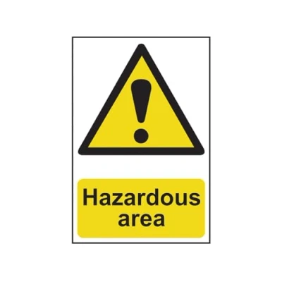 Image of Scan Hazardous Area PVC Sign 400 x 600mm SCA4107
