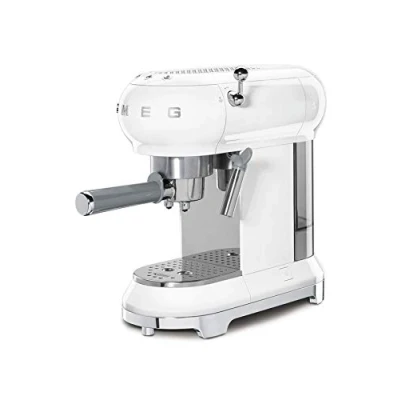 Image of Smeg ECF01WHEU Coffee Maker with a Power of 1350 W white, Plastic