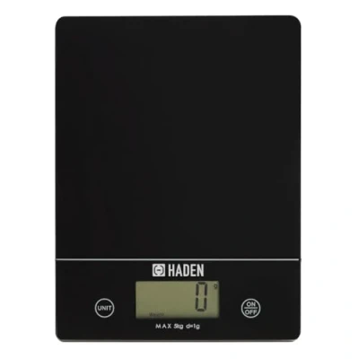 Image of Sabichi Digital Kitchen Scales In Black Versatile 5kg/11lb Food Scale With Durable Tempered Glass Platform LCD Display, Precision Measurements