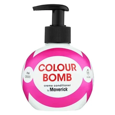 Image of Colour Bomb, Pink 250ml, Depositing and Creme Conditioning Hair Mask/Conditioner, Temporary Refresh Treatment,Semi Permanent Dye, No Mix, Vegan Friendly Ammonia/Peroxide