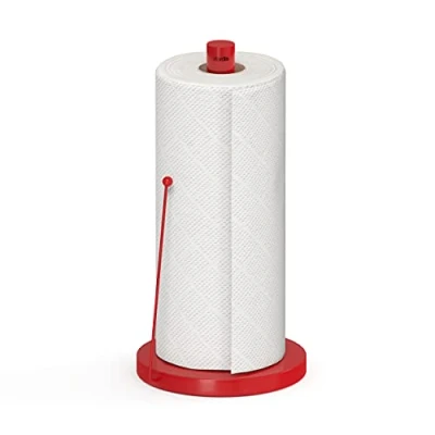 Image of stardis Simply Kitchen Roll Holder Stainless Steel Stable and Durable Paper (Red)