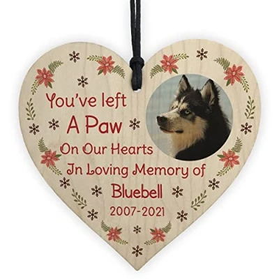 Image of RED OCEAN Personalised Dog Memorial Christmas Bauble Custom Photo Tree Decoration Gifts