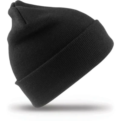 Image of Result Rc029 Wooly Ski Hat Capblack, One Size