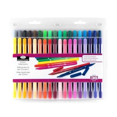 Image of Royal and Langnickel 36 Double Ended Colour Marker Fine Bullet Nib Pens