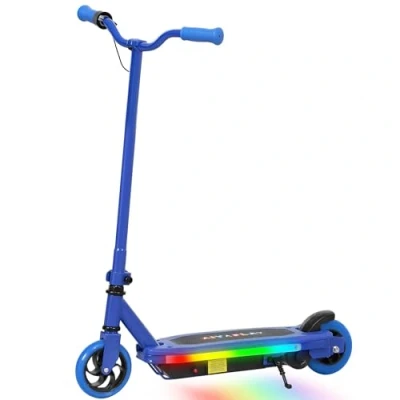Image of AIYAPLAY Electric Scooter for Ages 6 14, with Colourful Light and Brake, E Scooter, Up to 10 KM/H &amp; 8 KM, Blue