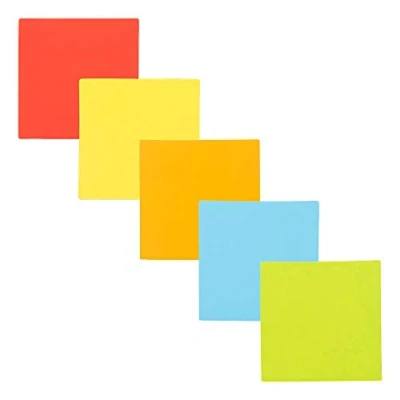 Image of 25 Magnetic Notes 2 x Inch Mix (5 Colors) Sticky Dry Erase