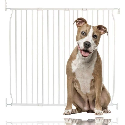 Image of Bettacare Eco Screw Fit Pet Gate, White, 120cm 130cm, Fitted Dog Safety Gate for Puppy