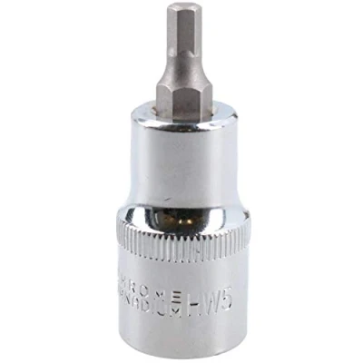 Image of 5mm Hex Bit Metric Allen Socket Male 1/2&quot; Drive 55mm Length Strengthened Tip