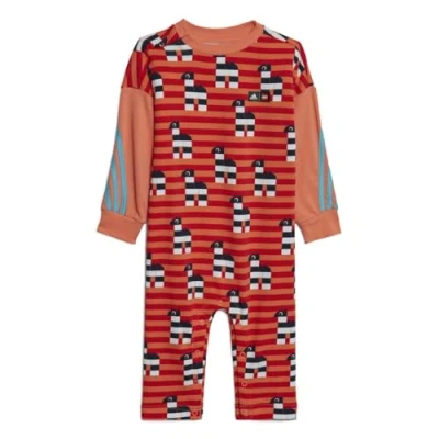Image of adidas Sportswear Childrens Unisex x Classic LEGO Bodysuit Orange Size 0 6M
