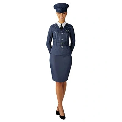 Image of Rubie&#039;s Official Ladies Wraf Girl Airforce, Adult Costume Small Halloween