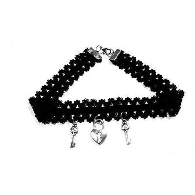 Image of 10 Pcs Choker Necklace for Women Girls, Black Classic Velvet Stretch Gothic Tattoo Lace