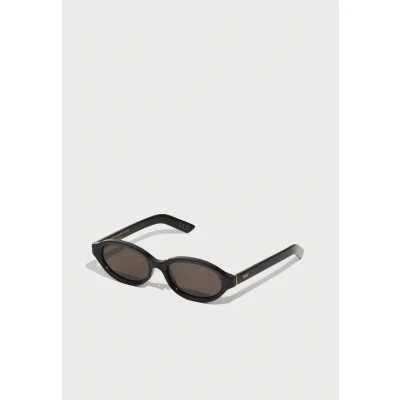 Image of Retrosuperfuture Unisex 4FK Parola Black Sunglasses Acetate Grey Geometric Normal