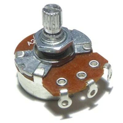 Image of A250K log guitar potentiometer 24mm diameter 15mm shaft tone volume