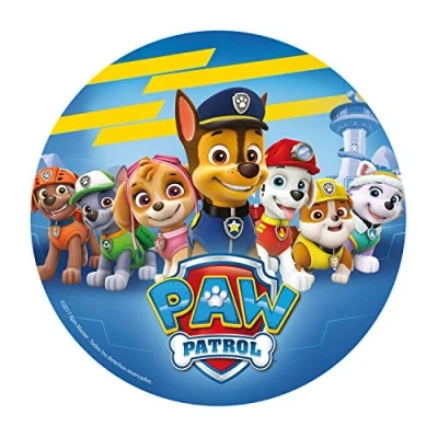 Image of Dekora for PAW Patrol Fans Round 20cm 8 inch Edible Wafer Cake Topper. Licensed Product. Dekora.