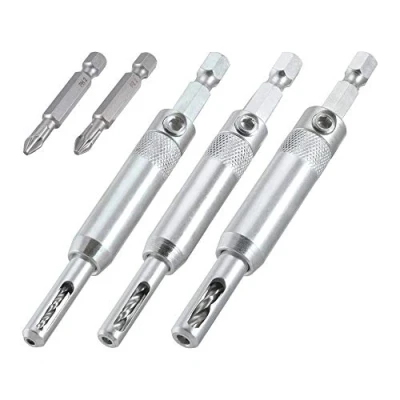 Image of Trend Snappy 5 Piece Drill Bit Guide Set for No.6, 8 &amp; 10 Gauge Screws, Quick Release System, SNAP/DBG/A