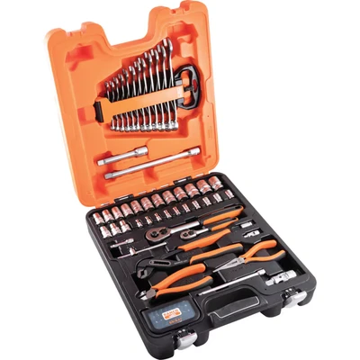 Image of Bahco S81MIX Socket &amp; Plier Set, 1/2&quot; and 1/4&quot; Drive, 81 Pieces