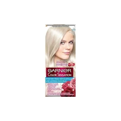 Image of Garnier, Color Sensation Super Brightening Hair Colour Cream S9 Silver Grey Blonde, Clear, Pack of 1