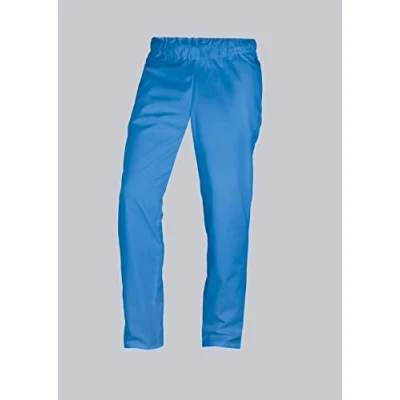 Image of BP 1645 400 0116/Sn, Unisex trousers, with elasticated waist 215,00 g/m², fabric blend, Color azure blue, Size Sn