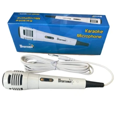 Image of Mr Entertainer Karaoke Dynamic Wired Microphone. Perfect for use with all Machines (White)