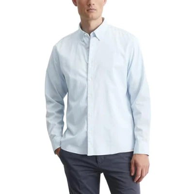 Image of Marc OߴPolo Men&#039;s Regular Fit Organic Cotton Shirt, Blue (Airblue), M