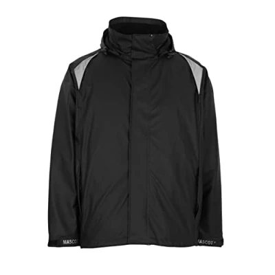 Image of Mascot 50202 859 09 Lake Aqua Wind and Waterproof Rain Jacket, Size M, Black