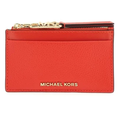 Image of Michael Kors Empiresm ZIP CARD CASE Wallet, Women&#039;s, Size: One Size, Burnt sienna