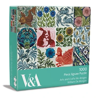 Image of V&amp;A William De Morgan Arts and Crafts Tile Designs 1000 Piece Jigsaw Puzzle