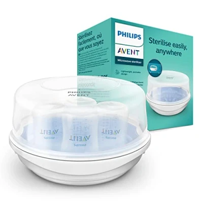 Image of Philips Avent Microwave Steam Sterilizer for Baby Bottles, Pacifiers, Cups and More (model SCF281/02)