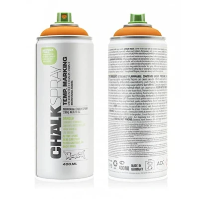 Image of Montana Chalk Temporary Marking Spray 400ml Can, Colour: CH2010 Orange