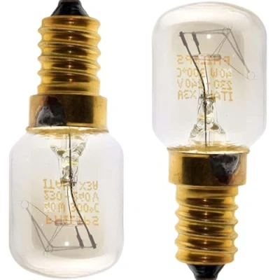 Image of FIND A SPARE Pack of 2 Philips 40w SES E14 Small Edison Screw Oven Pygmy Lamps in Warm White Clear Incandescent Bulbs for Traditional Replacement
