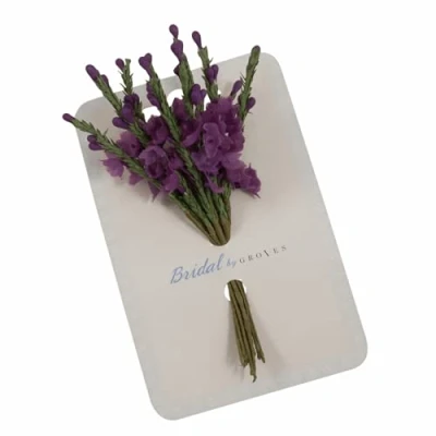 Image of Groves Artificial Violet heather spray 8 stems buttonholes wedding card craft