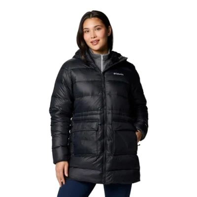 Image of Columbia Women&#039;s Harmony Falls Mid Down Jacket, Black, XS