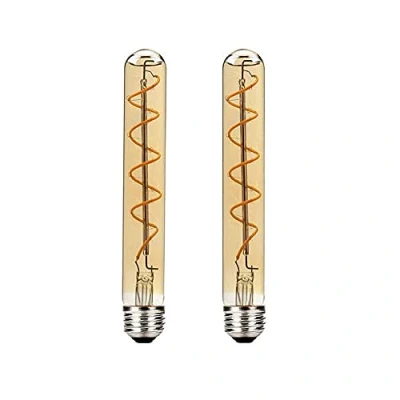 Image of BAISHICHENG 2 Packs 225mm T30 Long Tube LED Bulb Edison Retro Vintage Decorative Light Bulbs E27 4W(Replace 40W Halogen Bulb) T225 Filament Screw Warm White 2700K AC220 240V