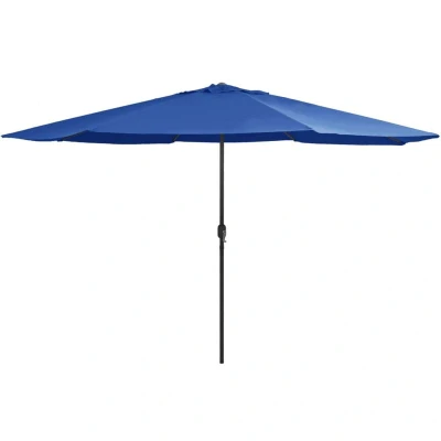 Image of vidaXL Garden Parasol with Metal Pole 390 cm Azure Blue