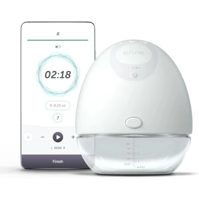 Image of Elvie Breast Pump Single Electric (24mm/28mm Nipple Shields) Hands Free Tubeless Wearable