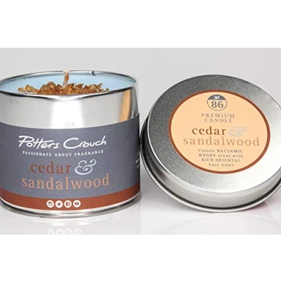 Image of Potters Crouch Candle Tin Cedar and Sandalwood