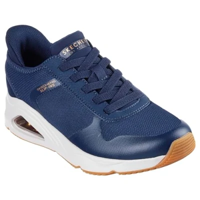 Image of Skechers Women&#039;s TRES AIR UNO Sneaker, Navy, 3 UK