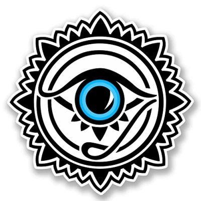Image of 2 x 10cm All Seeing Eye Vinyl Decal Sticker Car Bike Laptop Tablet Symbol #5653 (10cm 10cm)