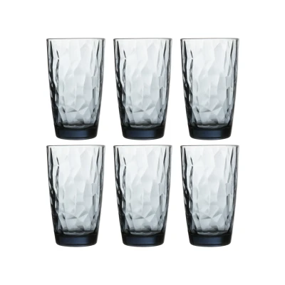 Image of Bormioli Rocco Long drink glasses Diamond Blue 470 ml 6 pieces