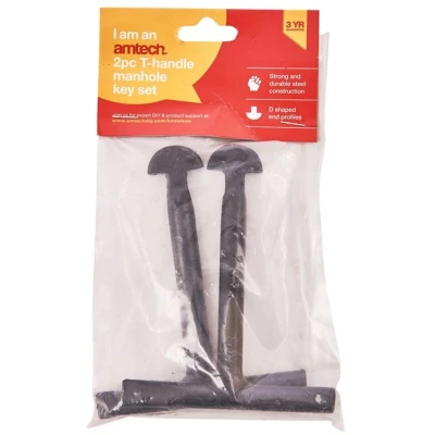 Image of Amtech C3185 2 Piece T Handle Manhole Key Set