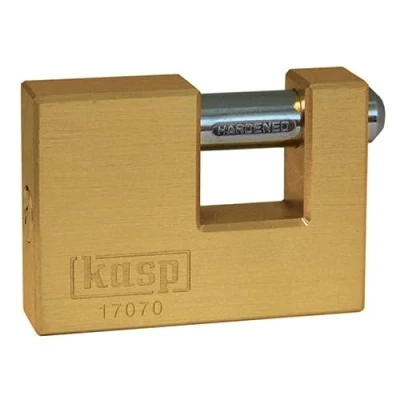 Image of Kasp Brass Shutter Lock 70mm, Blister Packed