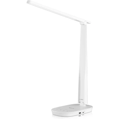 Image of Honeywell LED Desk Lamp Eye Caring Sunturalux H2 Table with USB Charging Port, 4 Colour Modes Stepless Dimmable, Auto Timer,Touch Control Foldable Light for Home Office Bedroom White