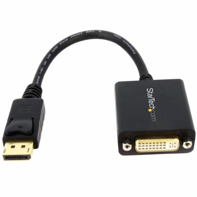 Image of StarTech.com DisplayPort to DVI Adapter D Video Converter 1080p DP 1.2 Monitor/Display Cable Dongle Latching Connector (DP2DVI2)