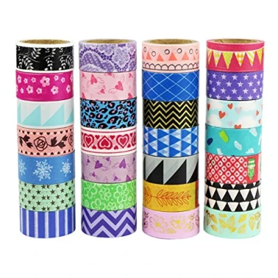 Image of UOOOM 20 Rolls Washi Tape for Scrapbooking, Different Patterns Decorative Masking Adhesive DIY Craft Gift (20 x Patterns)
