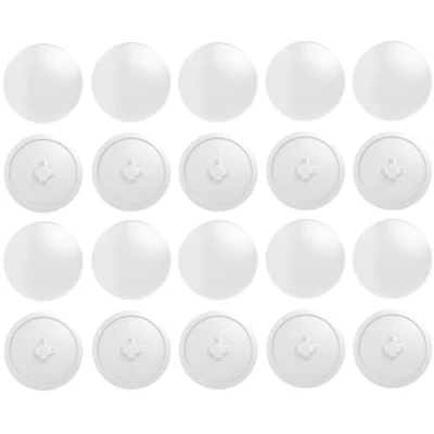 Image of cyclingcolors 20x Screw Cap Cover White Plastic for pozidriv pz3 Cross Head Furniture Screws Covers caps
