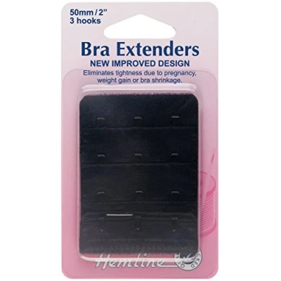 Image of Bra Back Extenders 50mm, Black 3 hook