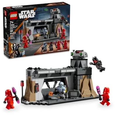 Image of LEGO Star Wars: The Mandalorian Paz Vizsla and Moff Gideon Battle, Fun Building Set for Kids, Collectible Wars Toy with 4 Minifigures, Birthday Gift 7 Year Old Boys Girls, 75386