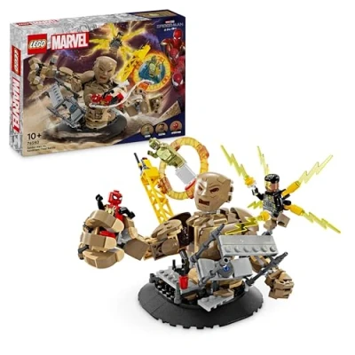 Image of LEGO Marvel Spider Man vs. Sandman: Final Battle, No Way Home Set, Super Hero Building Toy for Kids, Boys &amp; Girls with Action Figure, plus Lizard and Electro Minifigures, Gift Idea 76280